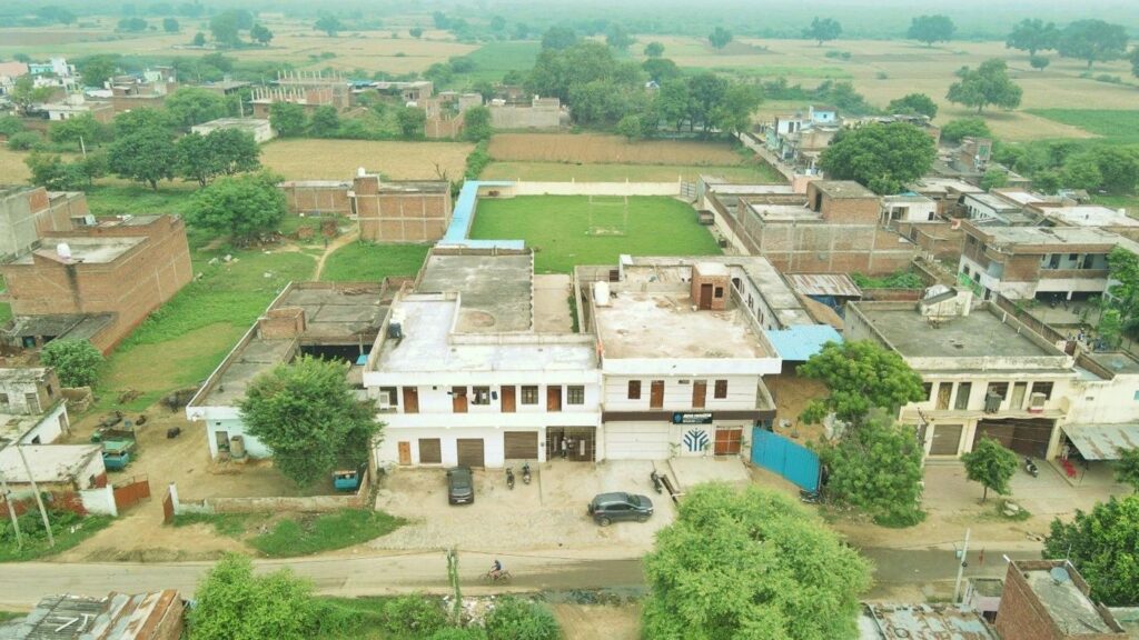 Jeevan Foundation nasha mukti kendra Agra — Chhalesar campus aerial view